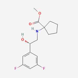Methyl 1-(2-(3,5-difluorophenyl)-2-hydroxyethylamino)cyclopentanecarboxylate