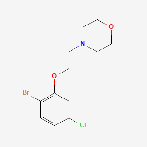 molecular formula C12H15BrClNO2 B582535 4-(2-(2-Bromo-5-chlorophenoxy)ethyl)morpholine CAS No. 1255574-55-0
