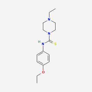 molecular formula C15H23N3OS B5825357 N-(4-ethoxyphenyl)-4-ethylpiperazine-1-carbothioamide 