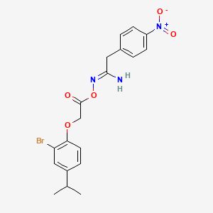 molecular formula C19H20BrN3O5 B5825366 N'-{[(2-bromo-4-isopropylphenoxy)acetyl]oxy}-2-(4-nitrophenyl)ethanimidamide 
