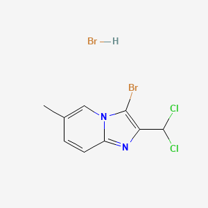 molecular formula C9H8Br2Cl2N2 B582540 3-Bromo-2-(dichloromethyl)-6-methylimidazo[1,2-a]pyridine hydrobromide CAS No. 1332604-23-5