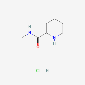 molecular formula C7H15ClN2O B582542 N-methylpiperidine-2-carboxamide hydrochloride CAS No. 1236263-43-6