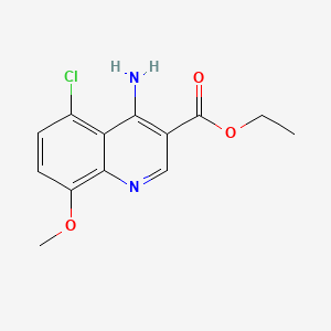 Ethyl 4-amino-5-chloro-8-methoxyquinoline-3-carboxylate