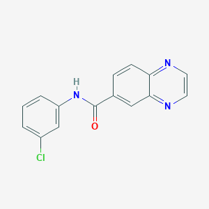 molecular formula C15H10ClN3O B5825483 N-(3-chlorophenyl)quinoxaline-6-carboxamide 