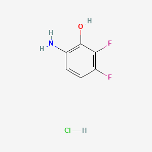 molecular formula C6H6ClF2NO B582549 6-Amino-2,3-difluorophenol hydrochloride CAS No. 1330750-27-0