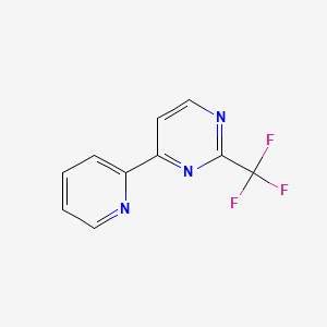 molecular formula C10H6F3N3 B582555 4-(Pyridin-2-yl)-2-(trifluoromethyl)pyrimidine CAS No. 1269293-96-0