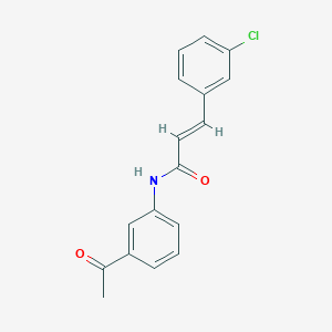 molecular formula C17H14ClNO2 B5825552 (2E)-N-(3-acetylphenyl)-3-(3-chlorophenyl)prop-2-enamide 