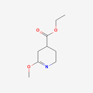 molecular formula C9H15NO3 B582557 Ethyl 6-methoxy-2,3,4,5-tetrahydropyridine-4-carboxylate CAS No. 1313498-27-9