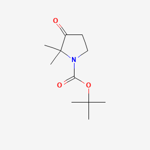 molecular formula C11H19NO3 B582561 tert-Butyl 2,2-dimethyl-3-oxopyrrolidine-1-carboxylate CAS No. 1215295-96-7