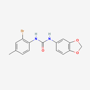 molecular formula C15H13BrN2O3 B5825638 N-(1,3-BENZODIOXOL-5-YL)-N'-(2-BROMO-4-METHYLPHENYL)UREA 