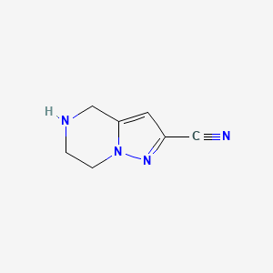 molecular formula C7H8N4 B582564 4,5,6,7-Tetrahydropyrazolo[1,5-a]pyrazine-2-carbonitrile CAS No. 1208491-86-4