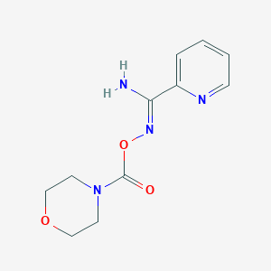 molecular formula C11H14N4O3 B5825652 N'-[(morpholin-4-ylcarbonyl)oxy]pyridine-2-carboximidamide 