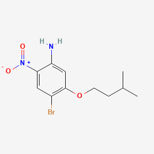 molecular formula C11H15BrN2O3 B582566 4-Bromo-5-(isopentyloxy)-2-nitroaniline CAS No. 1255574-61-8