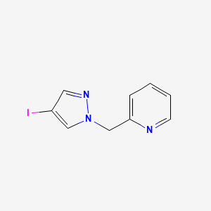 molecular formula C9H8IN3 B582569 2-((4-Iodo-1H-pyrazol-1-YL)methyl)pyridine CAS No. 1215206-19-1