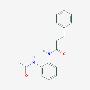 molecular formula C17H18N2O2 B5825691 N-(2-acetamidophenyl)-3-phenylpropanamide 