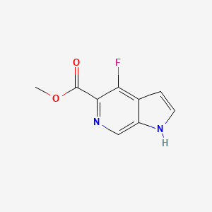 molecular formula C9H7FN2O2 B582570 Methyl 4-fluoro-1H-pyrrolo[2,3-C]pyridine-5-carboxylate CAS No. 1260386-86-4