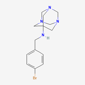 molecular formula C14H19BrN4 B5825700 N-[(4-bromophenyl)methyl]-1,3,5-triazatricyclo[3.3.1.13,7]decan-7-amine 