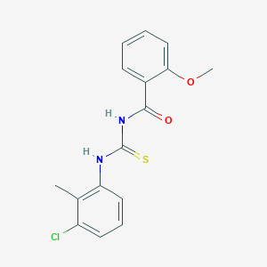 molecular formula C16H15ClN2O2S B5825707 N-[(3-chloro-2-methylphenyl)carbamothioyl]-2-methoxybenzamide 