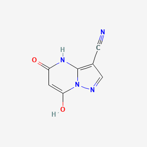 molecular formula C7H4N4O2 B582575 7-羟基-5-氧代-4,5-二氢吡唑并[1,5-a]嘧啶-3-腈 CAS No. 1310250-12-4