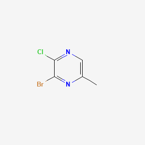 molecular formula C5H4BrClN2 B582578 3-溴-2-氯-5-甲基吡嗪 CAS No. 1359828-82-2