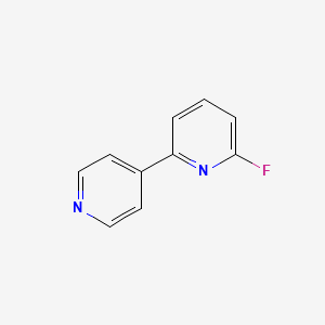 molecular formula C10H7FN2 B582579 6-Fluoro-2,4'-bipyridine CAS No. 1214360-31-2