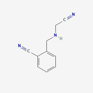 molecular formula C10H9N3 B582581 2-(((Cyanomethyl)amino)methyl)benzonitrile CAS No. 1263281-47-5