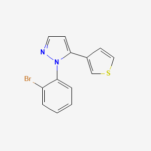 molecular formula C13H9BrN2S B582584 1-(2-bromophenyl)-5-(thiophen-3-yl)-1H-pyrazole CAS No. 1269292-27-4