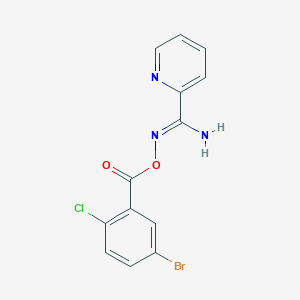 molecular formula C13H9BrClN3O2 B5825842 N'-[(5-bromo-2-chlorobenzoyl)oxy]-2-pyridinecarboximidamide 