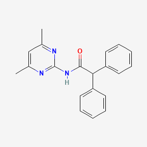 molecular formula C20H19N3O B5825847 N-(4,6-dimethylpyrimidin-2-yl)-2,2-diphenylacetamide 