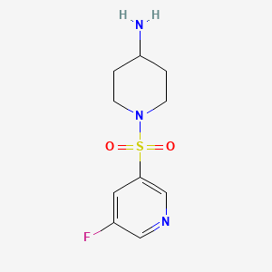 molecular formula C10H14FN3O2S B582589 1-(5-Fluoropyridin-3-ylsulfonyl)piperidin-4-amine CAS No. 1272907-01-3