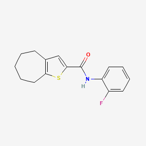 molecular formula C16H16FNOS B5825947 N-(2-FLUOROPHENYL)-4H5H6H7H8H-CYCLOHEPTA[B]THIOPHENE-2-CARBOXAMIDE 