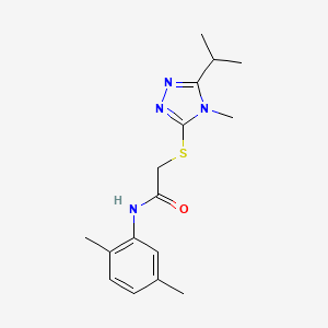 molecular formula C16H22N4OS B5825972 N-(2,5-DIMETHYLPHENYL)-2-[(5-ISOPROPYL-4-METHYL-4H-1,2,4-TRIAZOL-3-YL)SULFANYL]ACETAMIDE 