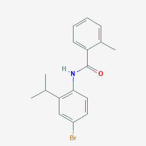 molecular formula C17H18BrNO B5826055 N-[4-bromo-2-(propan-2-yl)phenyl]-2-methylbenzamide 