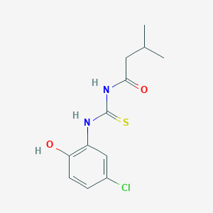 molecular formula C12H15ClN2O2S B5826072 N-[(5-chloro-2-hydroxyphenyl)carbamothioyl]-3-methylbutanamide 
