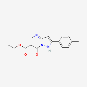 molecular formula C16H15N3O3 B5826086 ethyl 2-(4-methylphenyl)-7-oxo-1H-pyrazolo[1,5-a]pyrimidine-6-carboxylate 