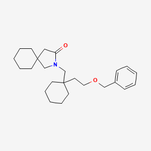 2-[[1-(2-Phenylmethoxyethyl)cyclohexyl]methyl]-2-azaspiro[4.5]decan-3-one