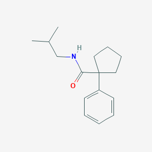 molecular formula C16H23NO B5826150 N-(2-methylpropyl)-1-phenylcyclopentane-1-carboxamide 
