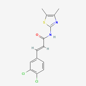 molecular formula C14H12Cl2N2OS B5826155 (E)-3-(3,4-dichlorophenyl)-N-(4,5-dimethyl-1,3-thiazol-2-yl)prop-2-enamide 