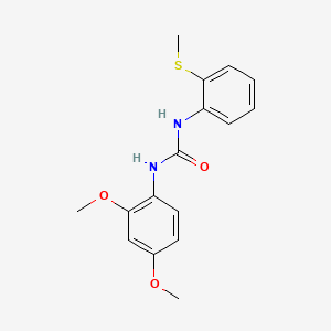 molecular formula C16H18N2O3S B5826180 N-(2,4-DIMETHOXYPHENYL)-N'-[2-(METHYLSULFANYL)PHENYL]UREA 