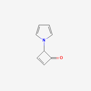 molecular formula C8H7NO B582631 4-(1H-Pyrrol-1-yl)cyclobut-2-enone CAS No. 155885-68-0