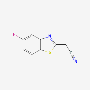 molecular formula C9H5FN2S B582634 2-(5-Fluoro-1,3-benzothiazol-2-yl)acetonitrile CAS No. 157764-05-1