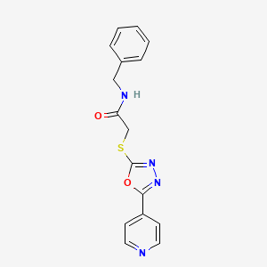 molecular formula C16H14N4O2S B5826420 N-Benzyl-2-(5-pyridin-4-yl-[1,3,4]oxadiazol-2-ylsulfanyl)-acetamide 