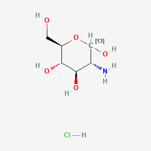 molecular formula C6H14ClNO5 B582645 D-Glucosamine-1-13C hydrochloride CAS No. 143553-09-7