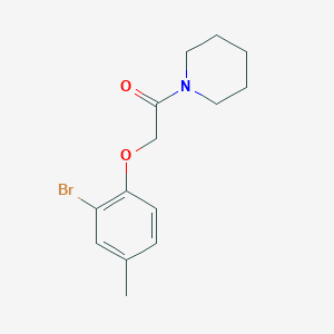 molecular formula C14H18BrNO2 B5826463 2-(2-bromo-4-methylphenoxy)-1-(piperidin-1-yl)ethanone 