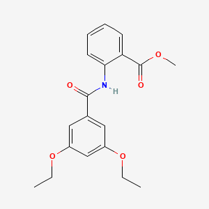 molecular formula C19H21NO5 B5826571 METHYL 2-(3,5-DIETHOXYBENZAMIDO)BENZOATE 