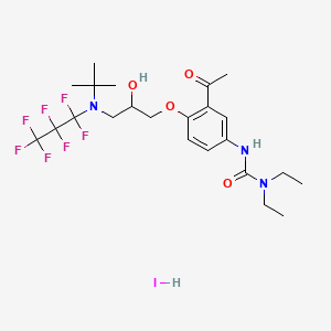 molecular formula C23H33F7IN3O4 B582662 Celiprolol FD CAS No. 149825-34-3