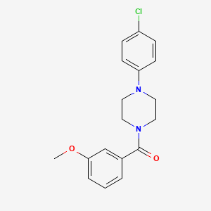 molecular formula C18H19ClN2O2 B5826620 [4-(4-CHLOROPHENYL)PIPERAZINO](3-METHOXYPHENYL)METHANONE 