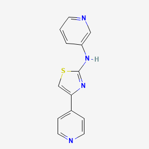 molecular formula C13H10N4S B5826636 N-(3-PYRIDYL)-N-[4-(4-PYRIDYL)-1,3-THIAZOL-2-YL]AMINE 
