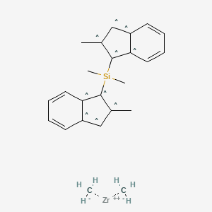 molecular formula C24H28SiZr B582666 rac-Dimethylsilylenebis(2-methylindenyl)dimethylzirconium CAS No. 143301-15-9