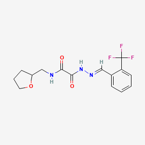 molecular formula C15H16F3N3O3 B5826671 N-(oxolan-2-ylmethyl)-N'-[(E)-[2-(trifluoromethyl)phenyl]methylideneamino]oxamide 